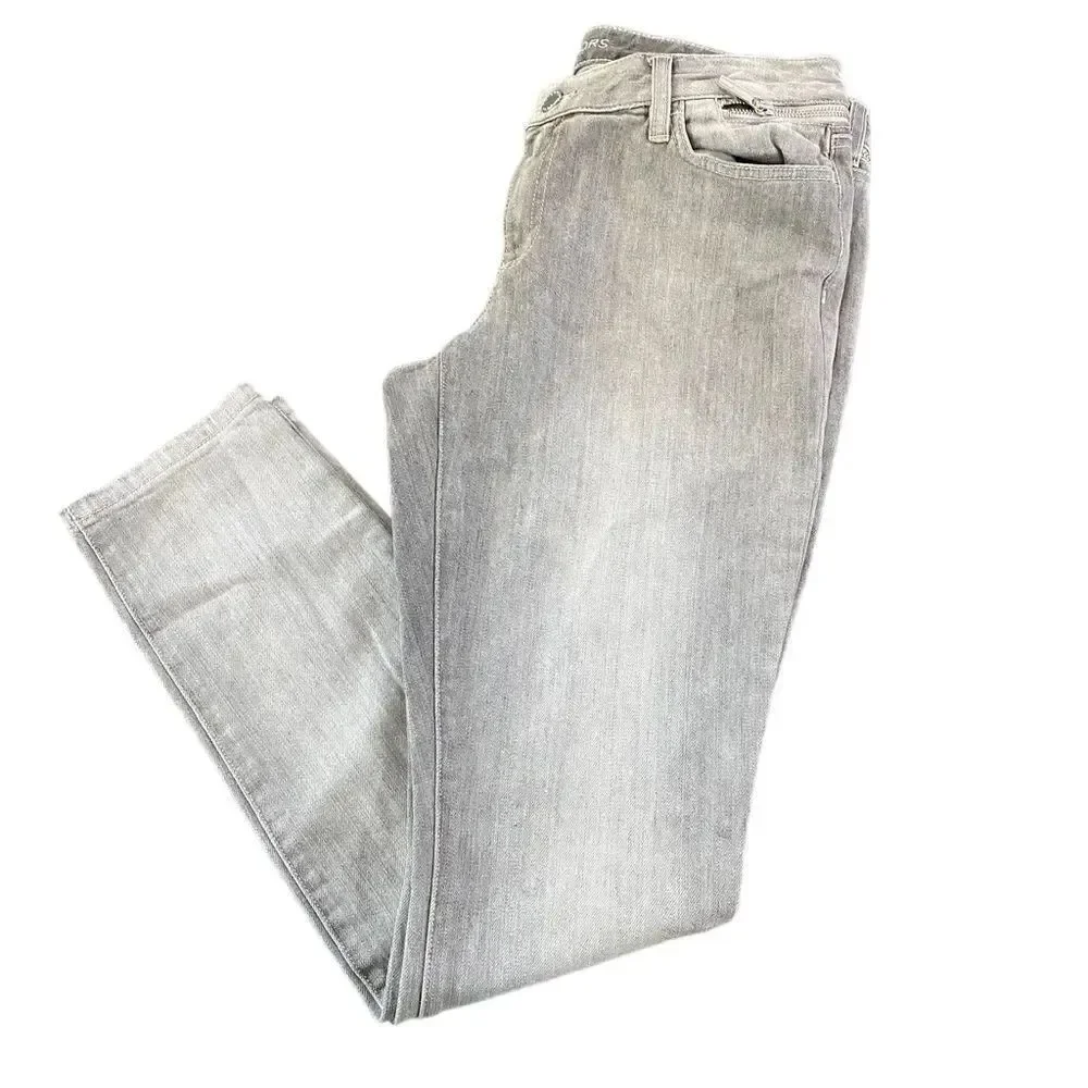 Michael Kors size 8 jeans silver gray zipper pockets skinny